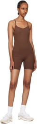 Girlfriend Collective Brown Barre Unitard