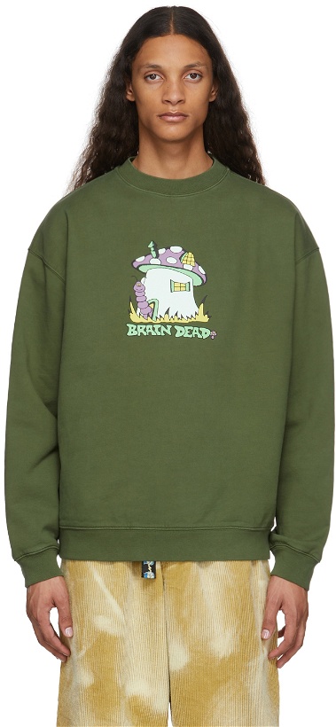 Photo: Brain Dead Green Mushroom House Sweatshirt