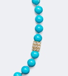 Suzanne Kalan 18kt gold necklace with turquoise and diamonds