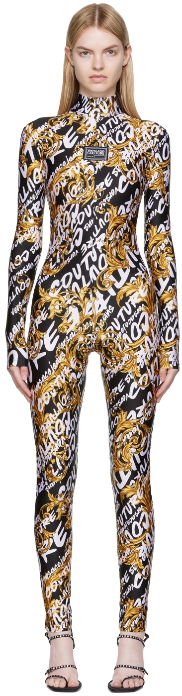 Versace Jeans Couture Black Nylon Bodysuit