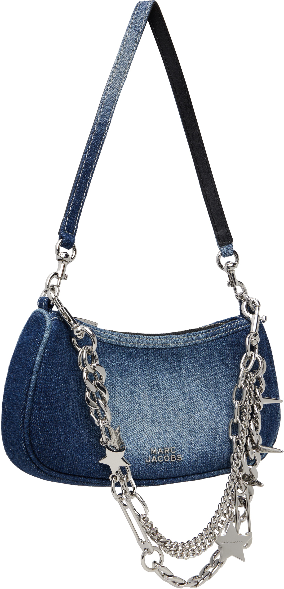 Marc Jacobs Blue 'The Faded Denim Charm Shoulder' Bag