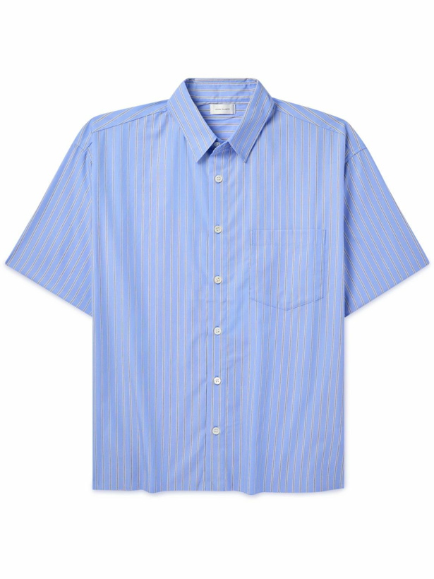 Photo: John Elliott - Striped Cotton-Poplin Shirt - Blue