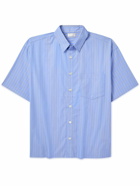 John Elliott - Striped Cotton-Poplin Shirt - Blue
