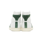 Saint Laurent White and Green Court Classic SL/10H Sneakers