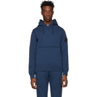 Stone Island Blue Panelled Hoodie