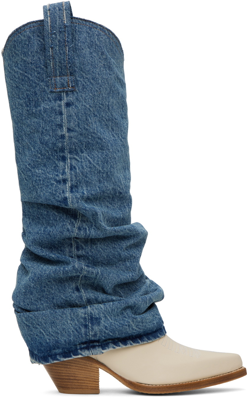 R13 cheap denim boots