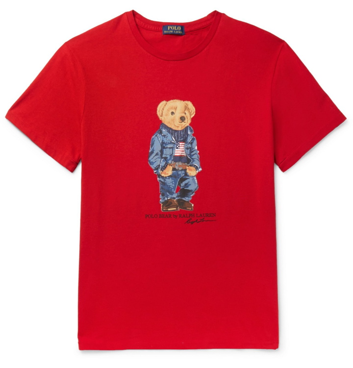 Photo: Polo Ralph Lauren - Printed Cotton-Jersey T-Shirt - Red