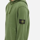 Stone Island Men's Brushed Cotton Popover Hoody in Olive