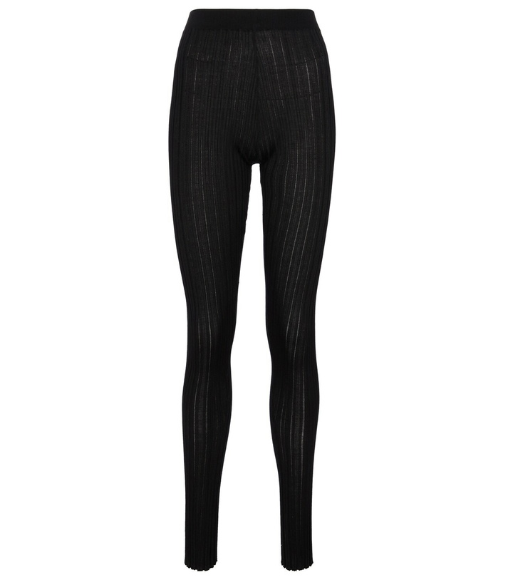 Photo: Petar Petrov Erin ribbed-knit silk leggings