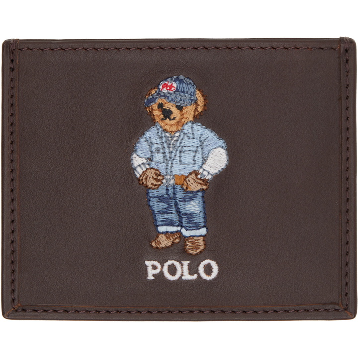 Photo: Polo Ralph Lauren Brown Polo Bear Leather Card Holder