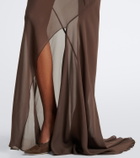 De La Vali Oryx georgette maxi skirt