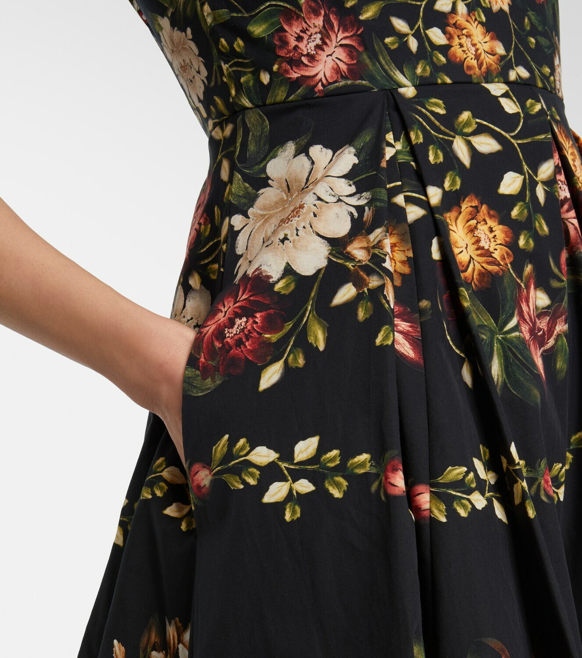 Agua by Agua Bendita Alcaparra floral cotton midi dress