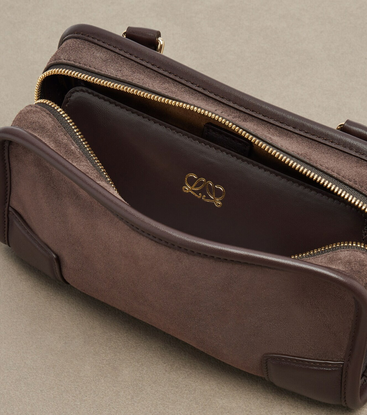 Loewe Amazona 180 Mini suede top-handle bag