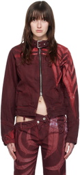 Masha Popova SSENSE Exclusive Red Denim Jacket