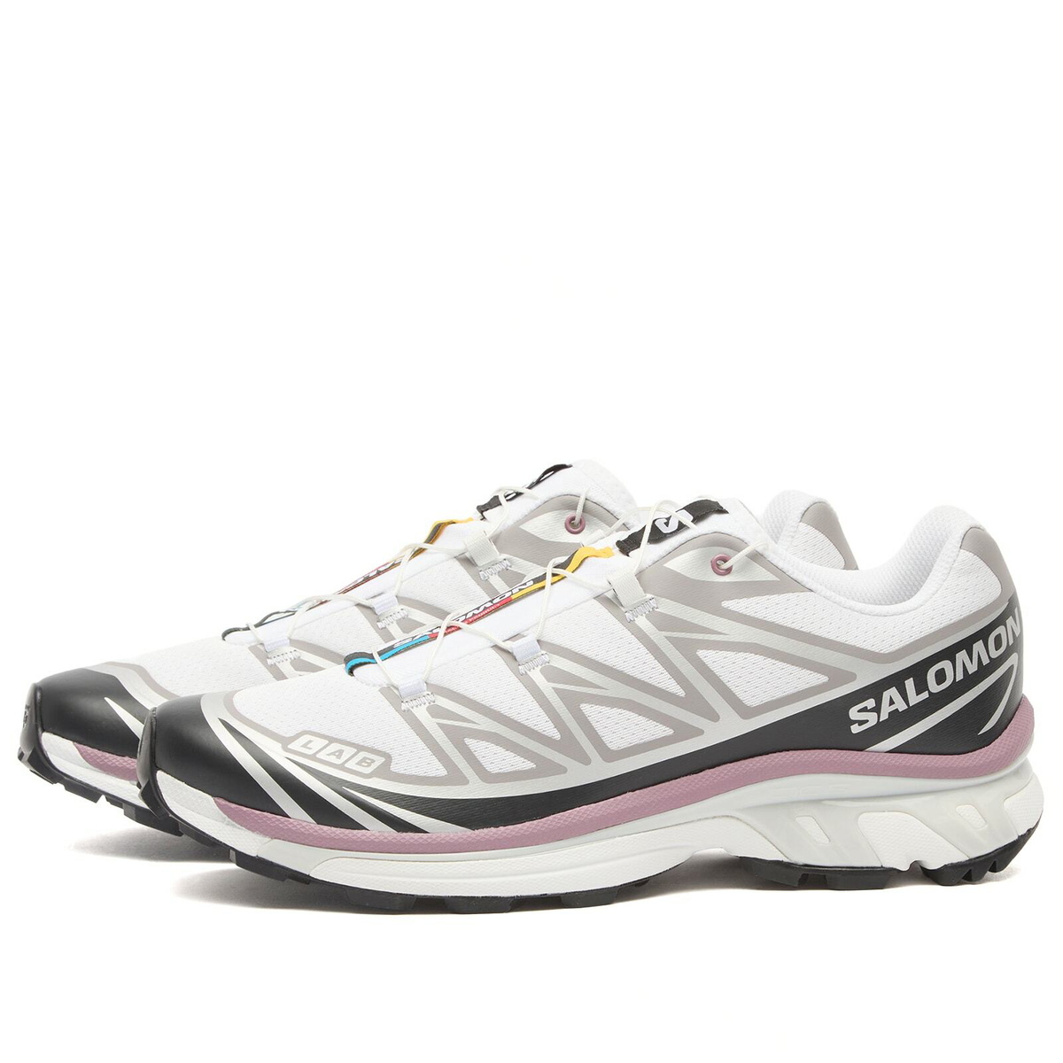 Salomon XT-6 Sneaker in White/Black/Dusky Orchid