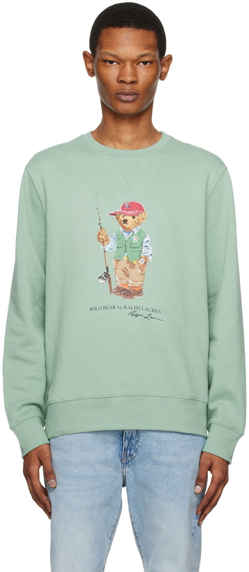 Photo: Polo Ralph Lauren Green Polo Bear Sweatshirt