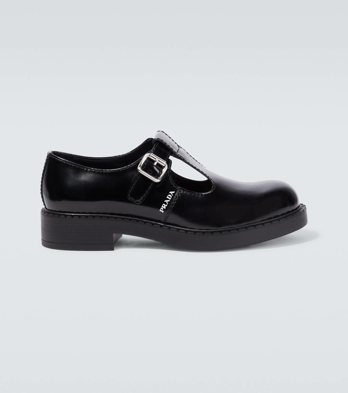 Prada Leather T-Strap Mary Jane shoes
