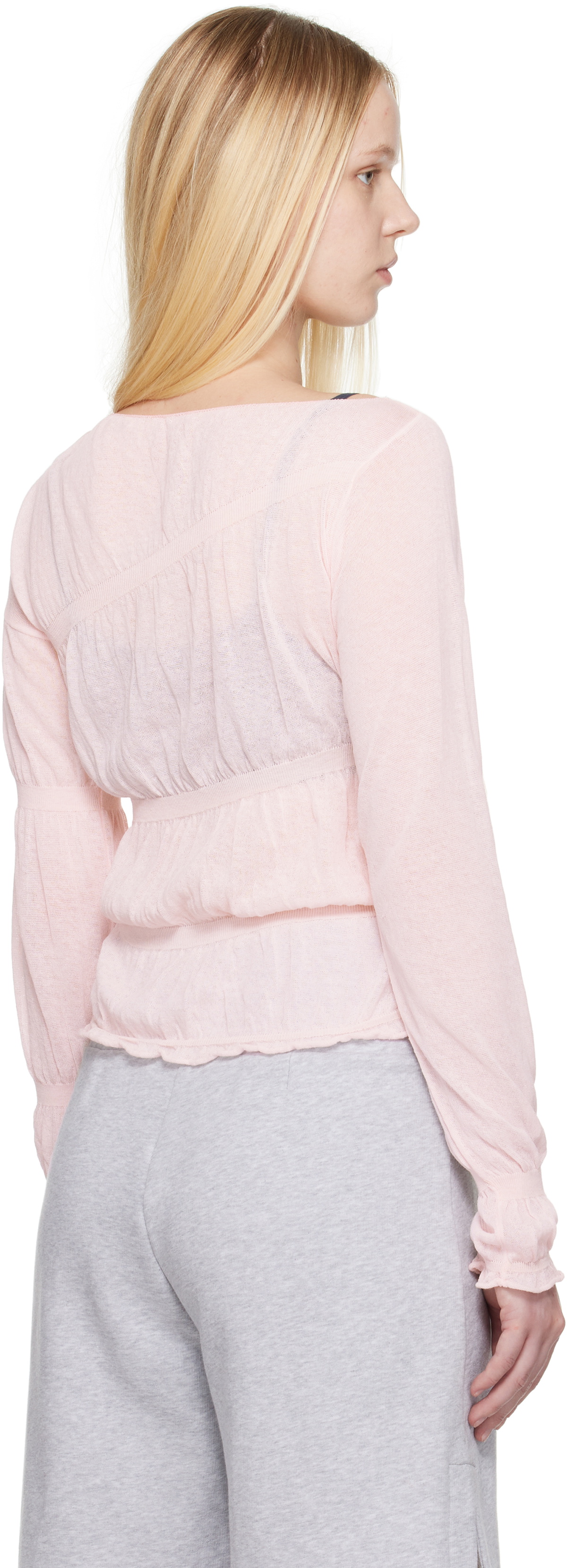 Paz Rodriguez Alaia Knit Sweater & Bloomer Set Chalk Pink