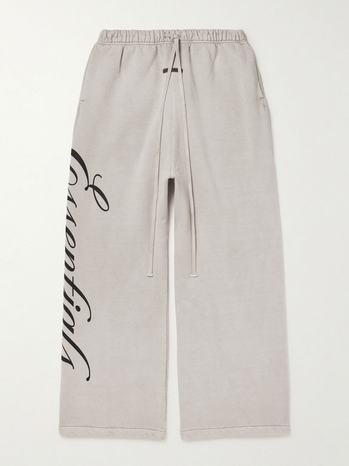 FEAR OF GOD ESSENTIALS - Logo-Print Cotton-Jersey Sweatpants - Gray