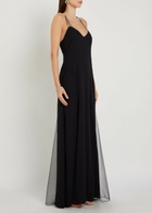 Anna October Ariadne Embellished Stretch-crepe Maxi Dress Black