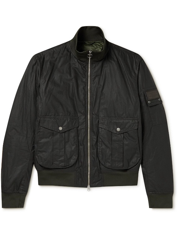 Photo: Barbour Gold Standard - Slim-Fit Padded Waxed-Cotton Jacket - Green