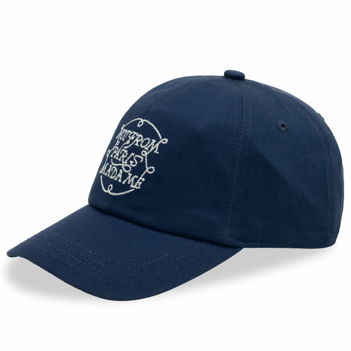Photo: Drôle de Monsieur Men's Braided Slogan Cap in Navy 