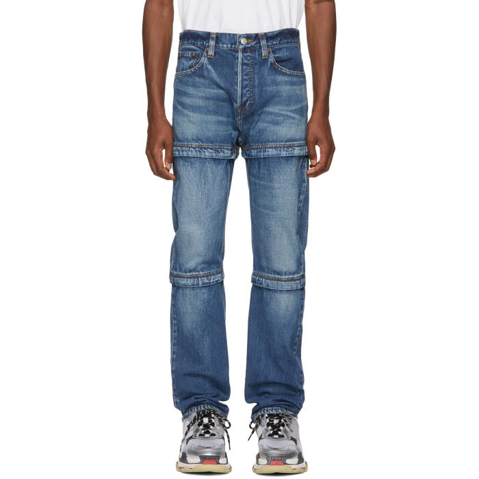 Photo: Balenciaga Blue Zipped Jeans 