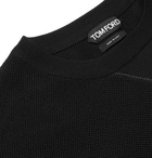 TOM FORD - Slim-Fit Cotton-Blend Piqué Sweater - Black