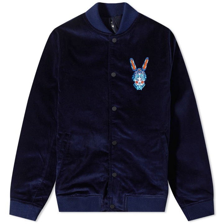Photo: Maharishi Men's Water Rabbit Stadium Jacket in Rabbit God