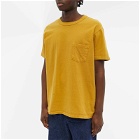 Velva Sheen Men's Pigment Dyed Pocket T-Shirt in Mustard
