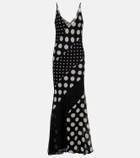 Nina Ricci Polka-dot silk maxi dress