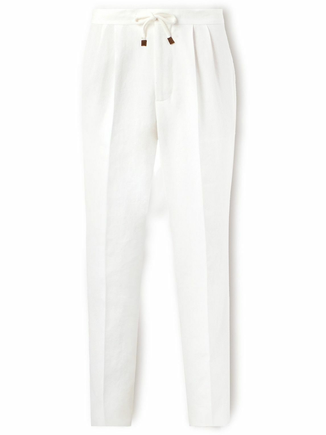 Reiss Kids' Premier Interlock Drawstring Trousers, White, 3-4 years