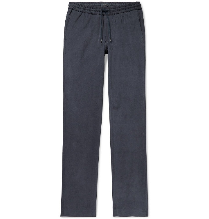 Photo: Sease - Mindset Slim-Fit Tapered Brushed Stretch-Cotton Twill Drawstring Trousers - Blue