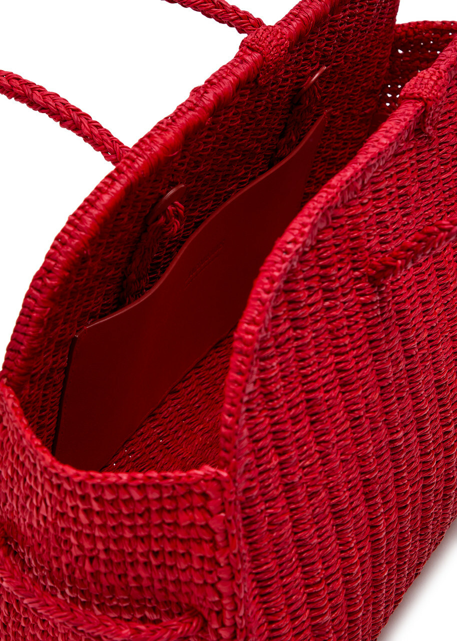 Jacquemus Le Turismo Raphia Raffia Tote bag - Red - One Size