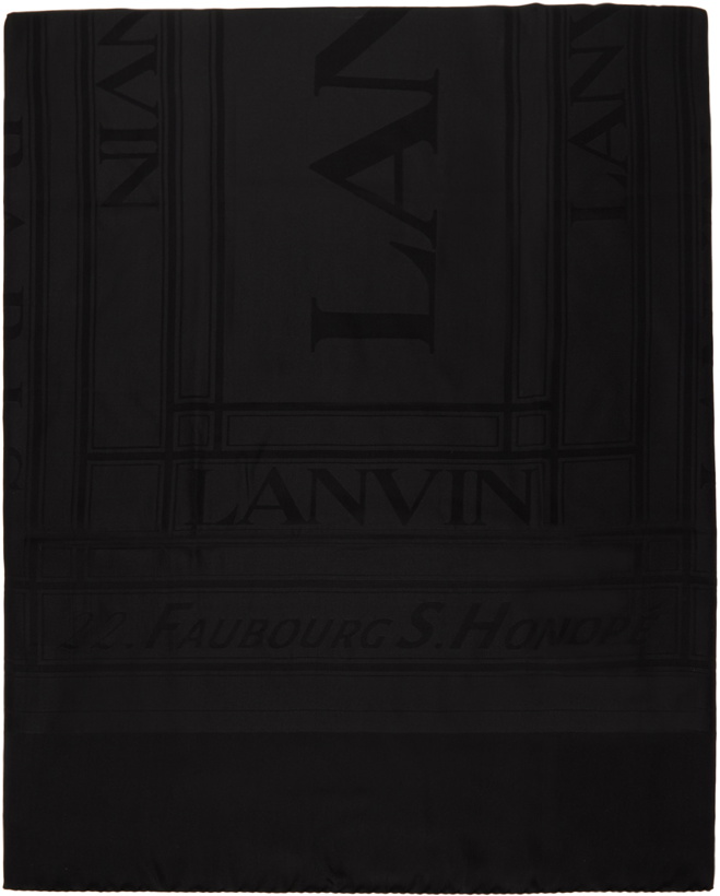 Photo: Lanvin Black Logo Scarf
