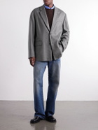 ssstein - Oversized Wool-Blend Flannel Blazer - Gray