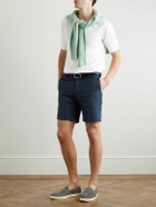 Kingsman - Slim-Fit Straight-Leg Linen Shorts - Blue