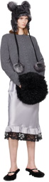 Anna Sui SSENSE Exclusive Black Faux-Fur Muff Hand Warmer