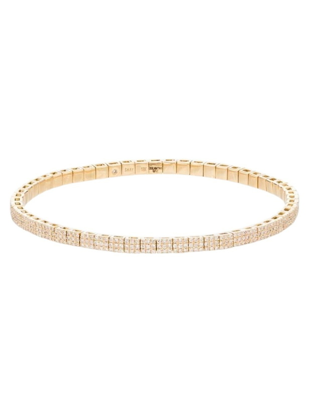 Photo: SHAY 18K Yellow Gold Square Stretch Diamond Bracelet