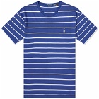 Polo Ralph Lauren Men's Stripe T-Shirt in Fall Royal/White
