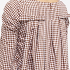Sandy Liang Women's Kew Gingham Mini Dress in Latte Gingham