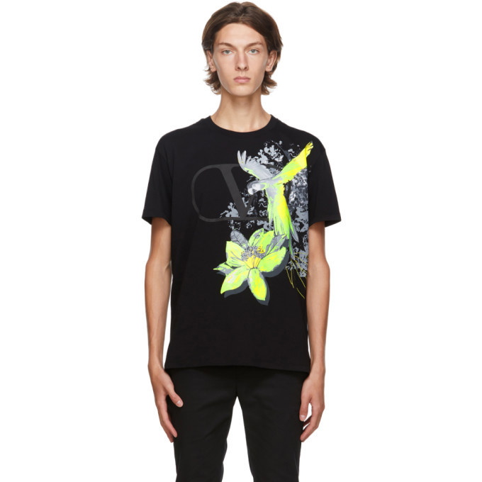 Photo: Valentino Black VLogo Mural Jungle T-Shirt