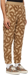 Burberry Beige & Brown Monogram Lounge Pants