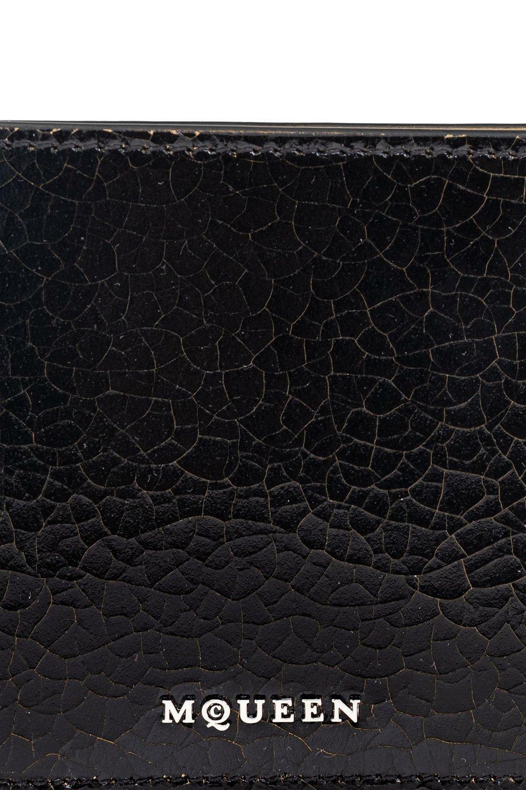 【関税&送料込】Alexander Mcqueen Wallet With Logo Alexander McQueen Crackled Logo Lettering Bi-fold Wallet