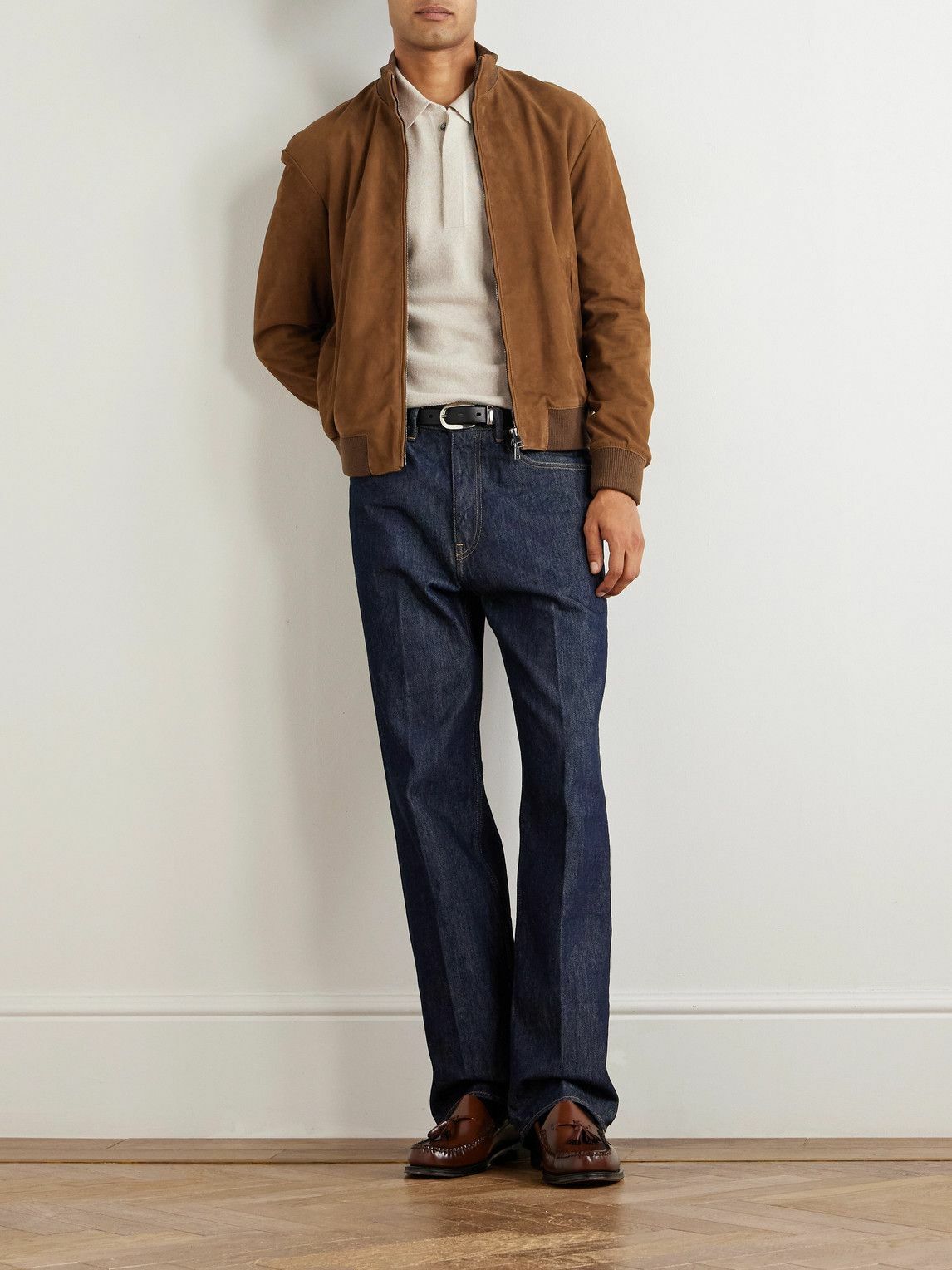 Altea - Suede Bomber Jacket - Brown