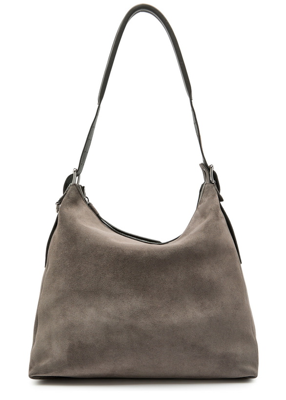 Photo: Lemaire Belted Suede Hobo bag - Brown - One Size