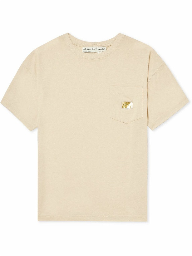 Photo: Abc. 123. - Logo-Appliquéd Cotton-Blend Jersey T-Shirt - Neutrals