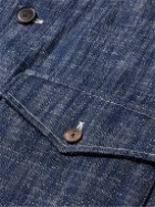 Miles Leon - Dahlia Slim-Fit Cropped Denim Jacket - Blue