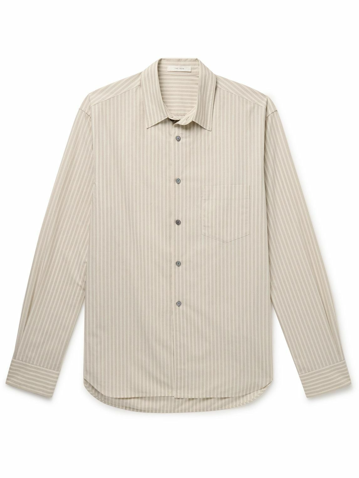 The Row - Ashford Striped Organic Cotton Shirt - Neutrals