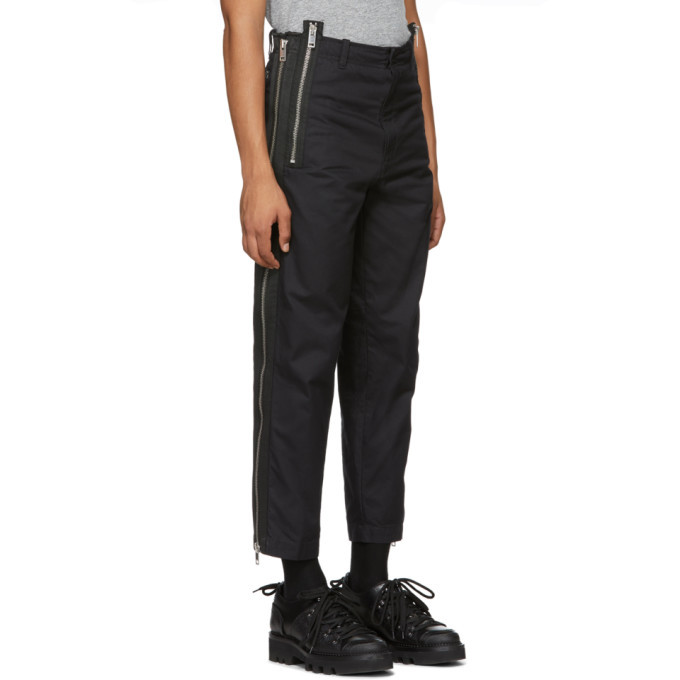 Comme Des Garçons Black Side Zip Trousers Black  Slam Jam Official Store